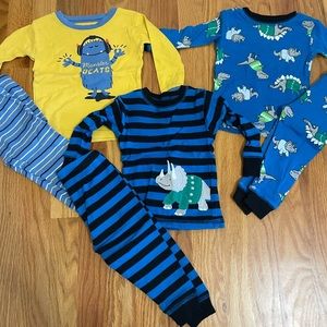 Baby boy 12 month pajamas PJ bundle lot of 6